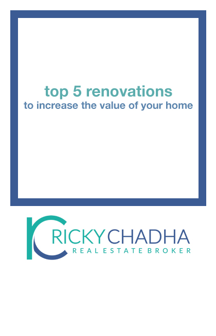 Top 5 for renovations to increase the value of your home