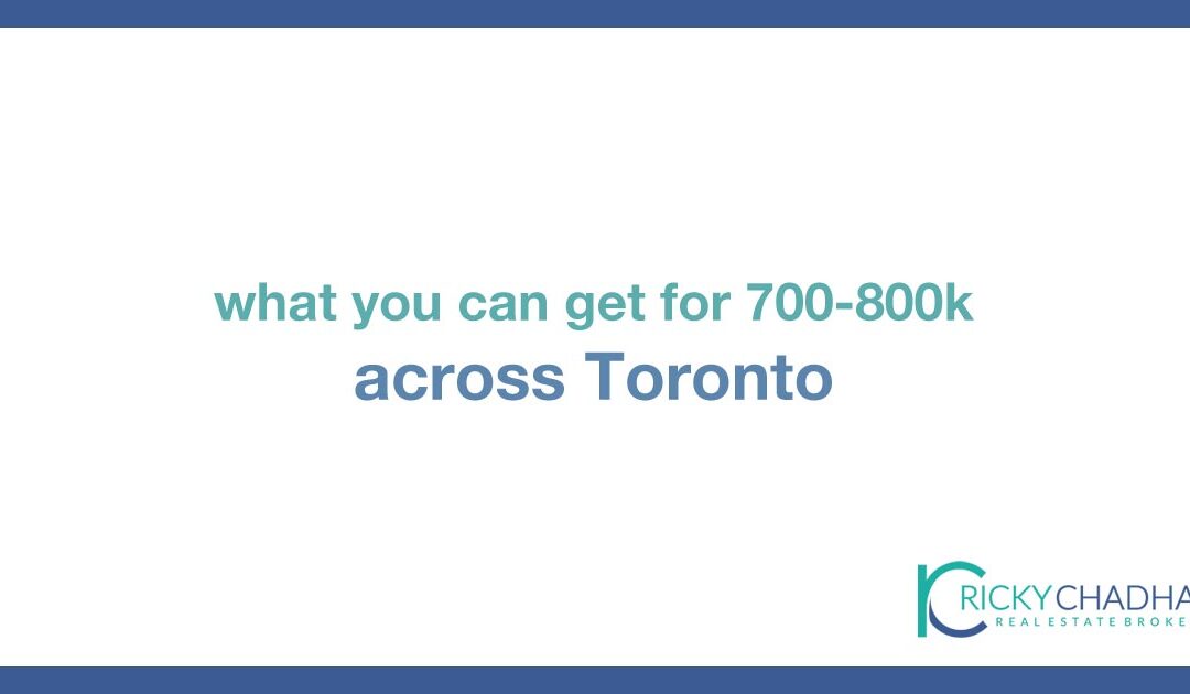 What can $700-800k get across the Toronto core for freehold homes in Sept 2022?